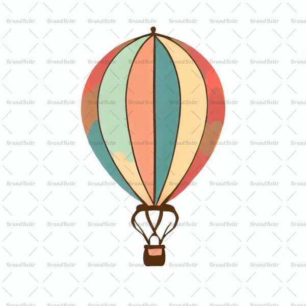 Verspielter Heißluftballon